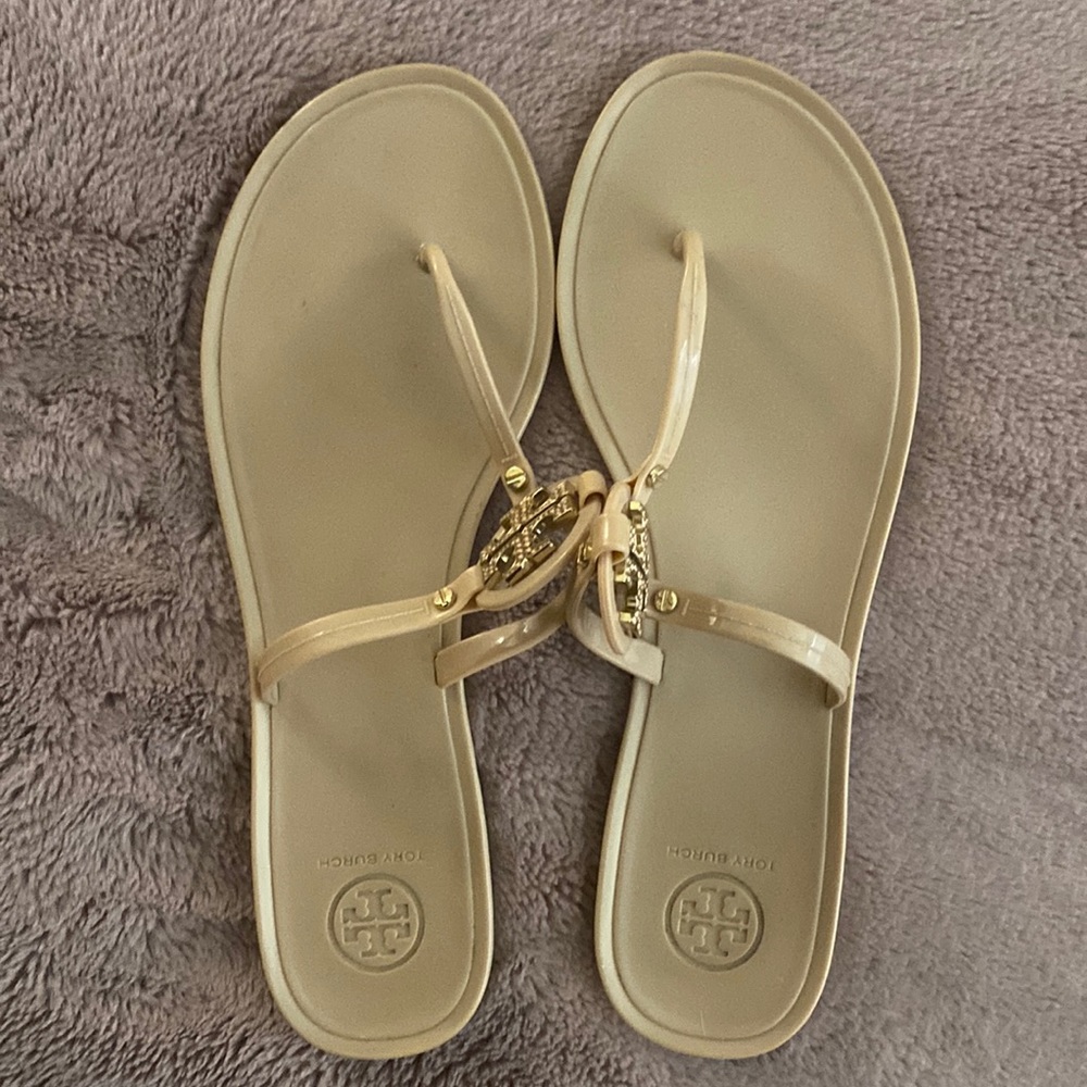 Tory Burch Flip Flops - Tan